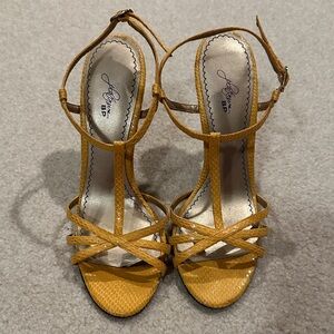 Yellow Strappy Heels